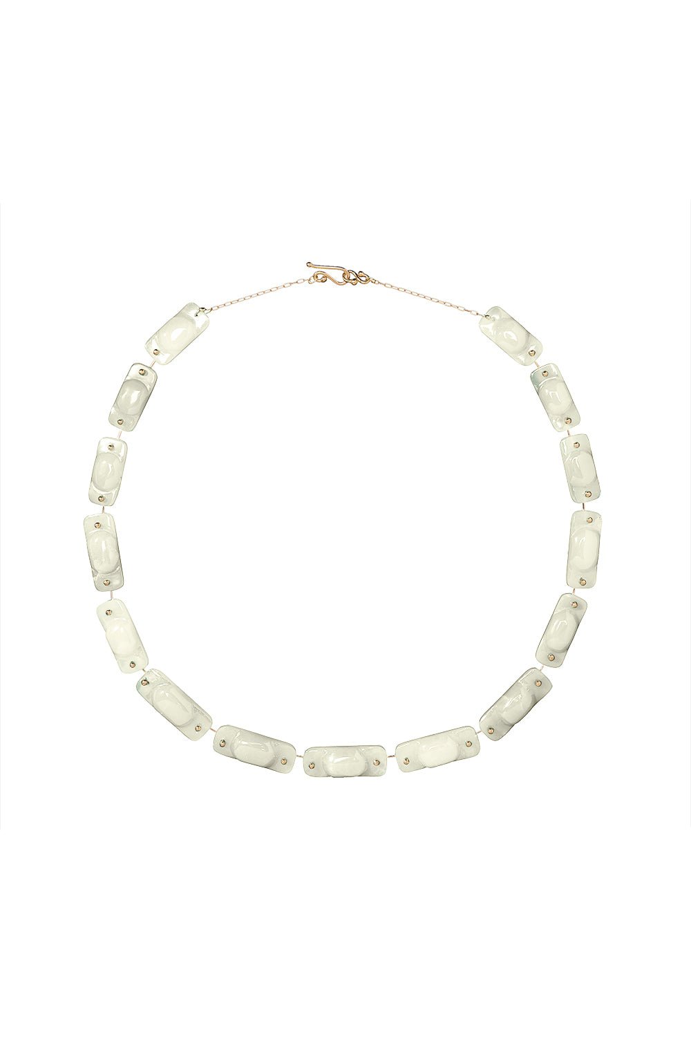 TEN THOUSAND THINGS-Pearl Stone Tiles Necklace-YELLOW GOLD