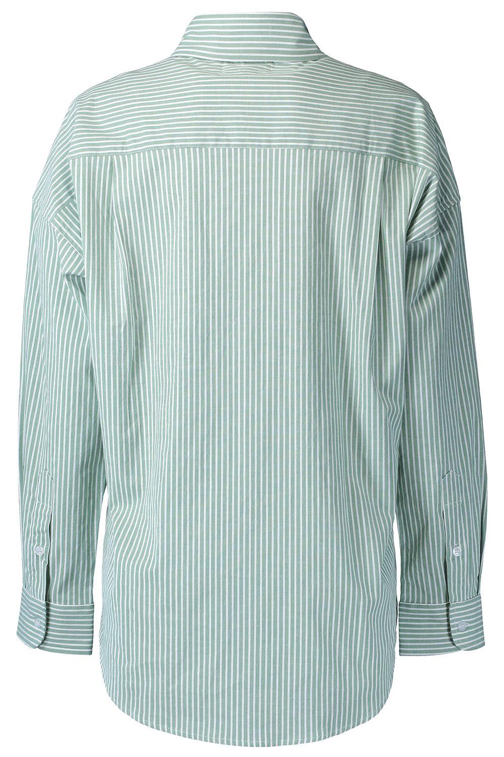 Sunday Shirt - Green White-STRIPE-1-CLOTHINGTOPBLOUSE-The Lady & The Sailor x Marissa Collections