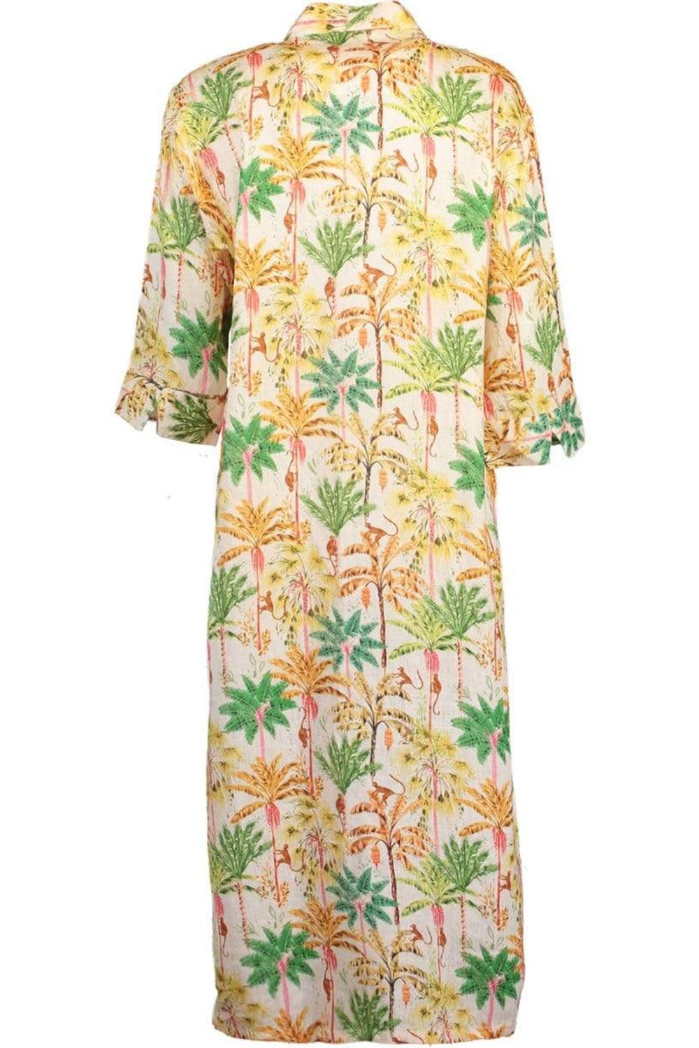 THE LAZY POET-Linen Sophie Robe - Pink-