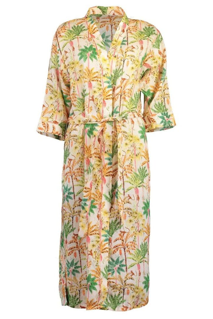 THE LAZY POET-Linen Sophie Robe - Pink-