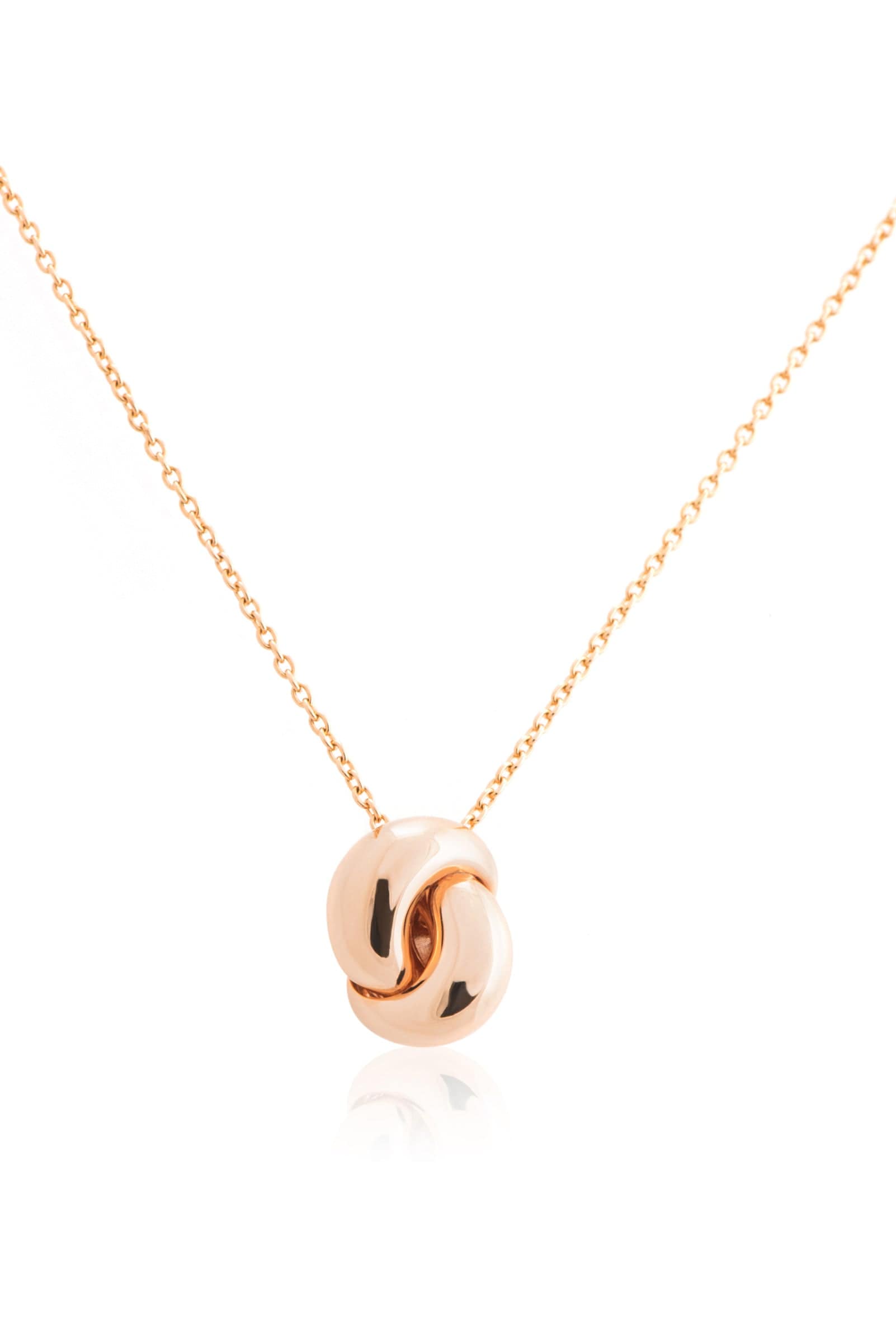 THE LOVE KNOT BY CORALIE-Yellow Gold Love Knot Necklace-YELLOW GOLD