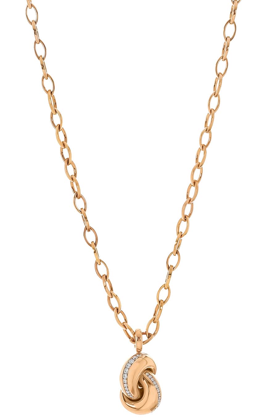 THE LOVE KNOT BY CORALIE-Knot Pendant-ROSE GOLD
