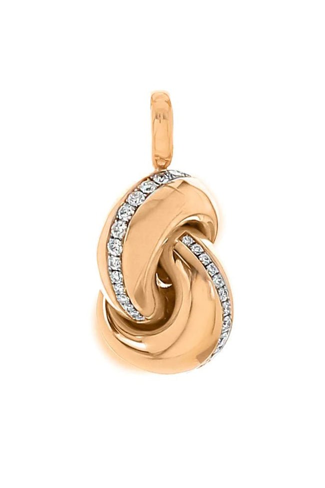 THE LOVE KNOT BY CORALIE-Knot Pendant-ROSE GOLD