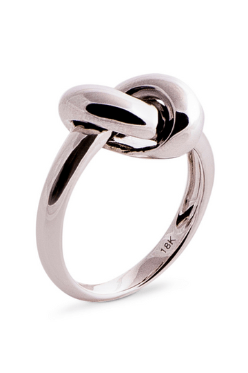 THE LOVE KNOT BY CORALIE-White Gold Love Knot Ring-WHITE GOLD