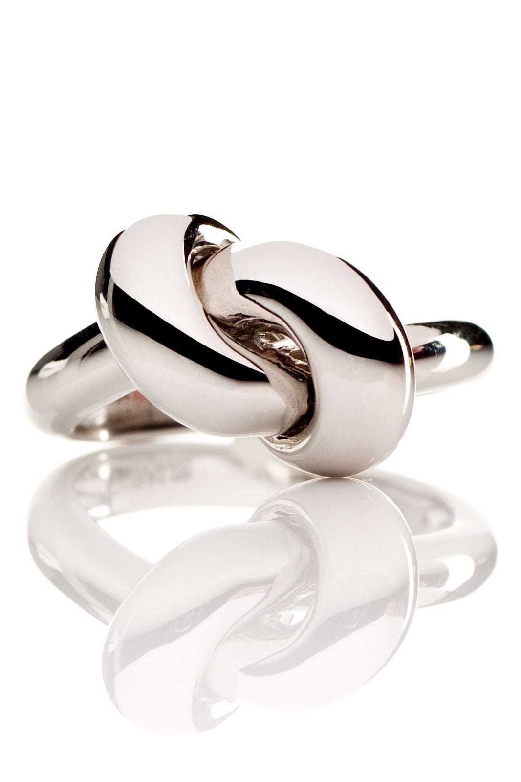 THE LOVE KNOT BY CORALIE-White Gold Love Knot Ring-WHITE GOLD