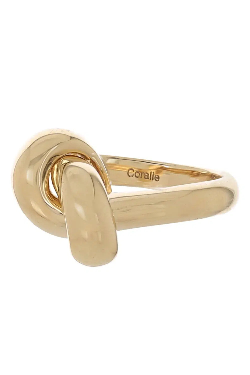 THE LOVE KNOT BY CORALIE-Gold Knot Ring-YELLOW GOLD