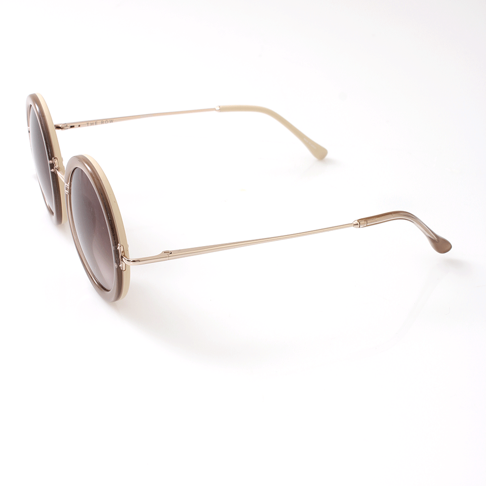 THE ROW-Circle Sunglasses-MNK/CRM