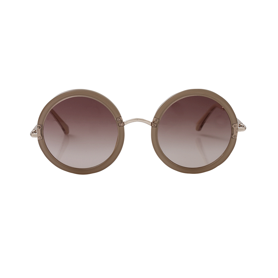 THE ROW-Circle Sunglasses-MNK/CRM