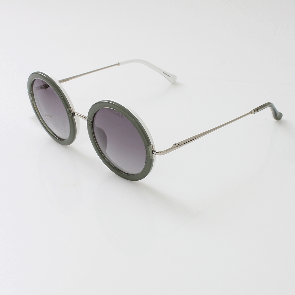 THE ROW-Circle Sunglasses-MNT/WHT