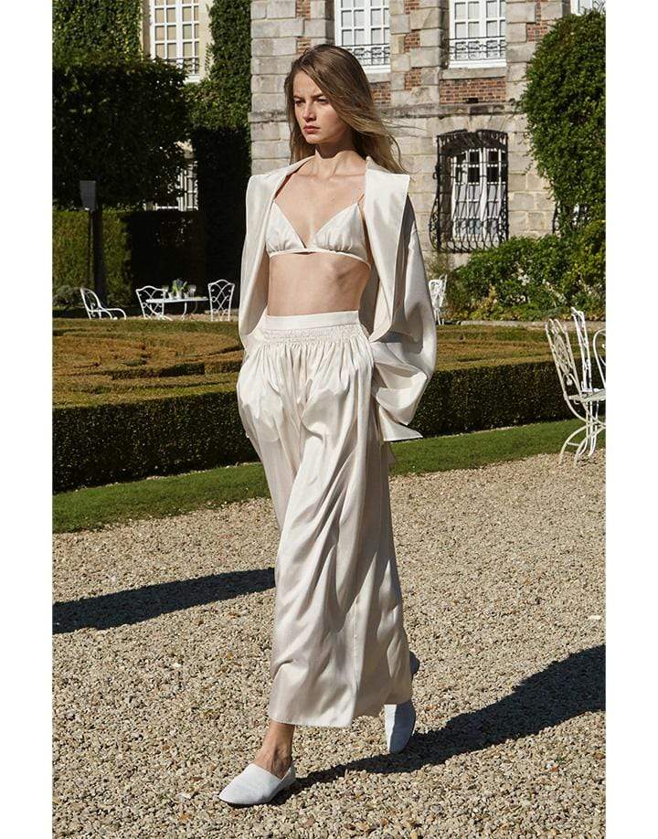 THE ROW-Vopa Wide Leg Trousers-OLD LACE