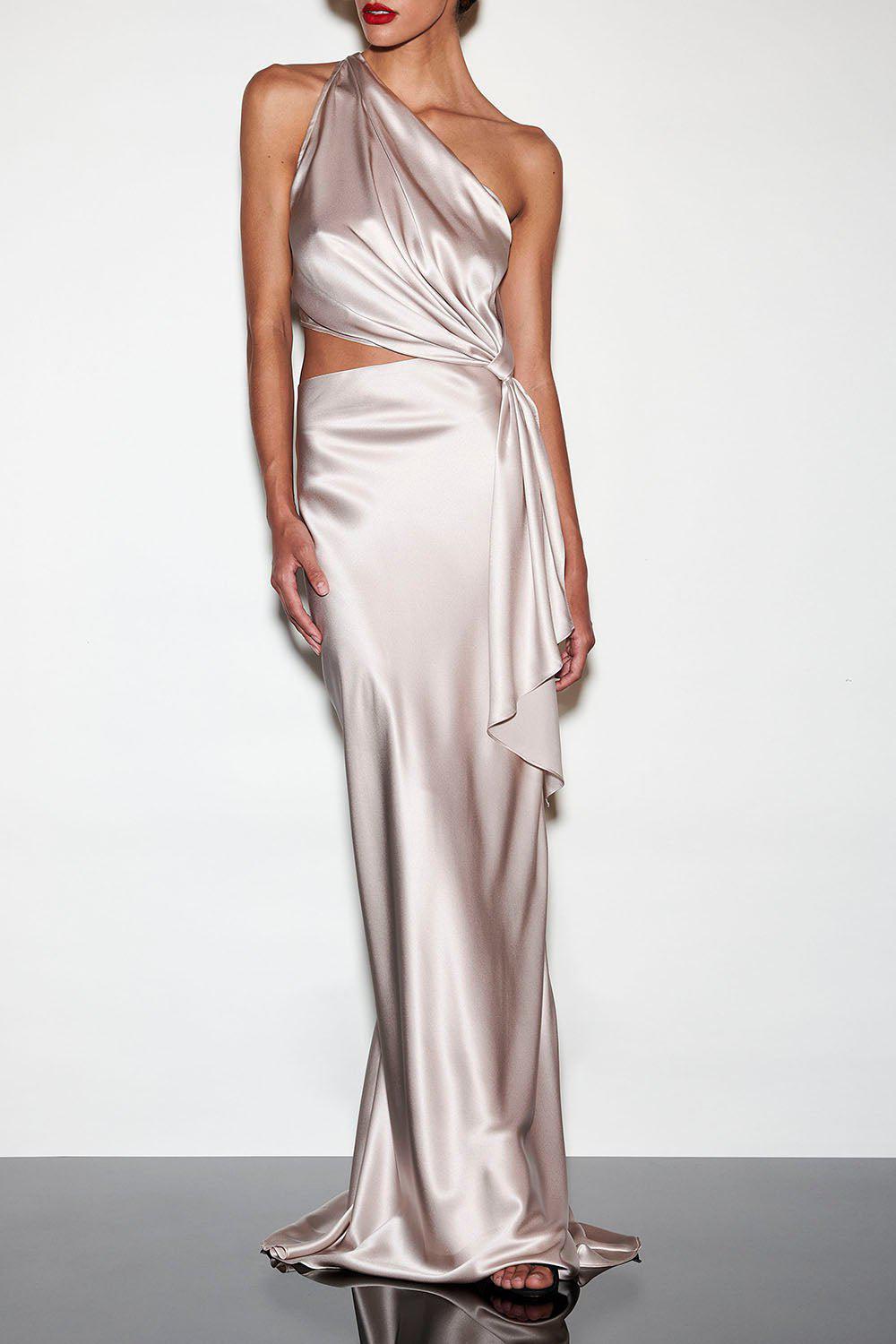 THE SEI-One Shoulder Top - Stone-