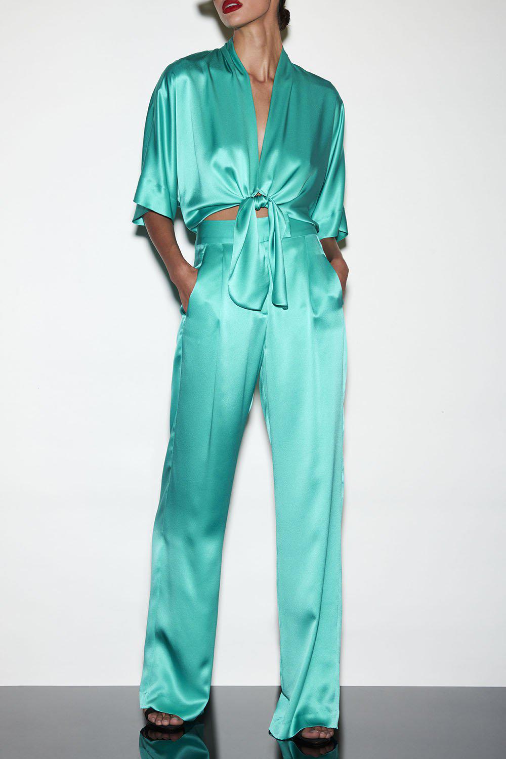 THE SEI-Dolman Tie Front Blouse-