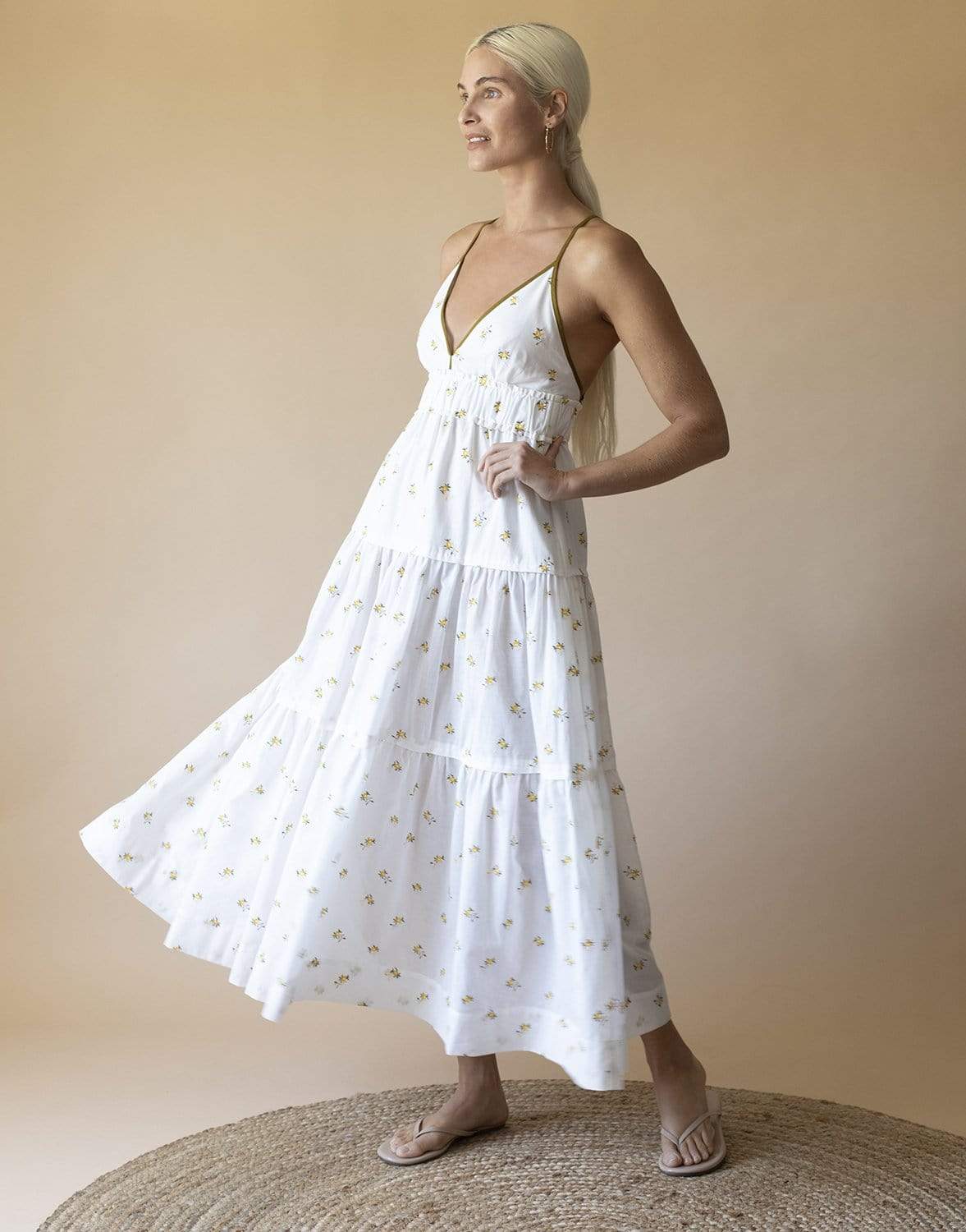 THREE GRACES LONDON-Chloe Tiered Maxi Dress-