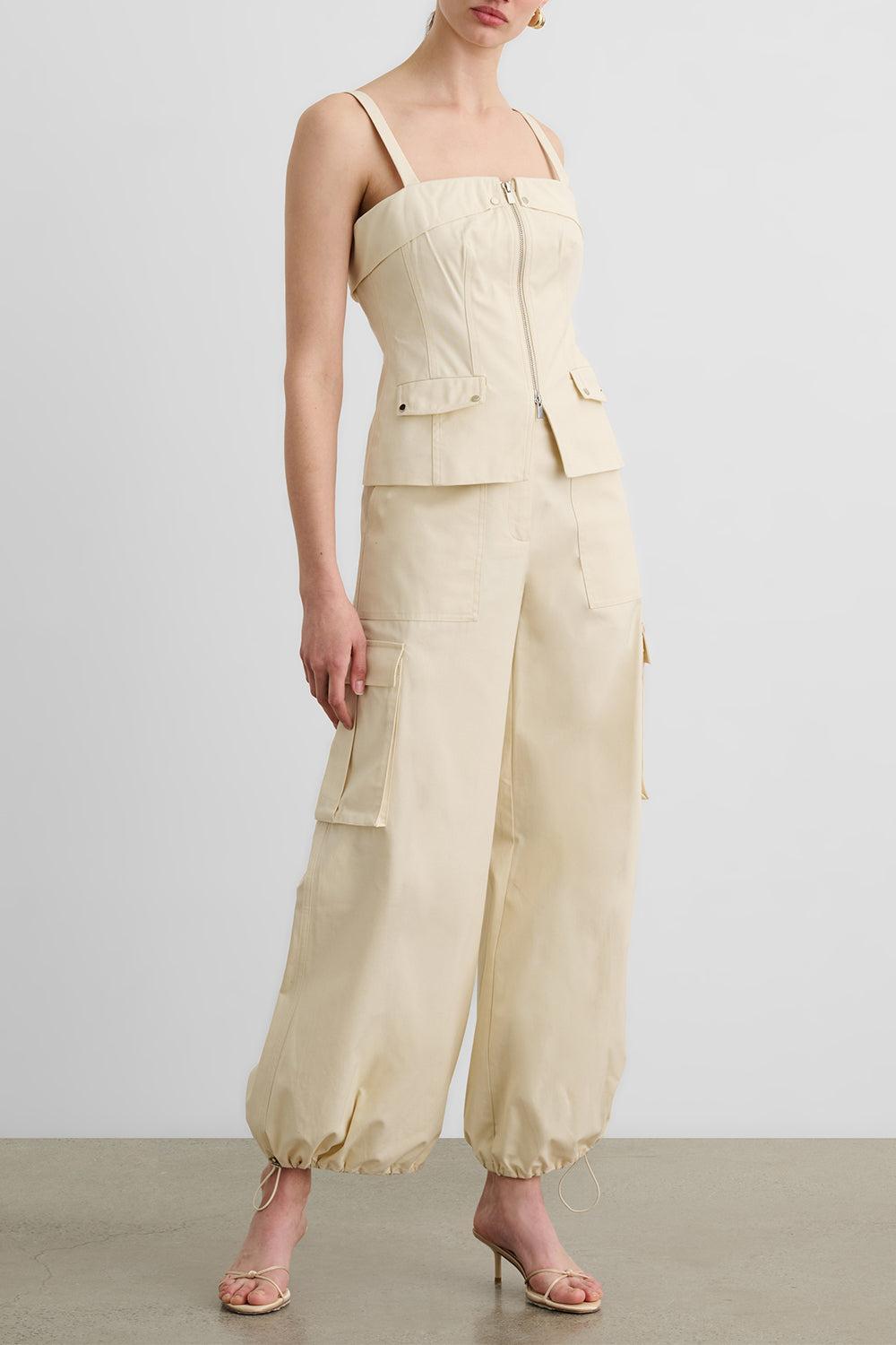 James Cargo Pant-CREAM-0-CLOTHINGPANTWIDE LEG-TOCCIN