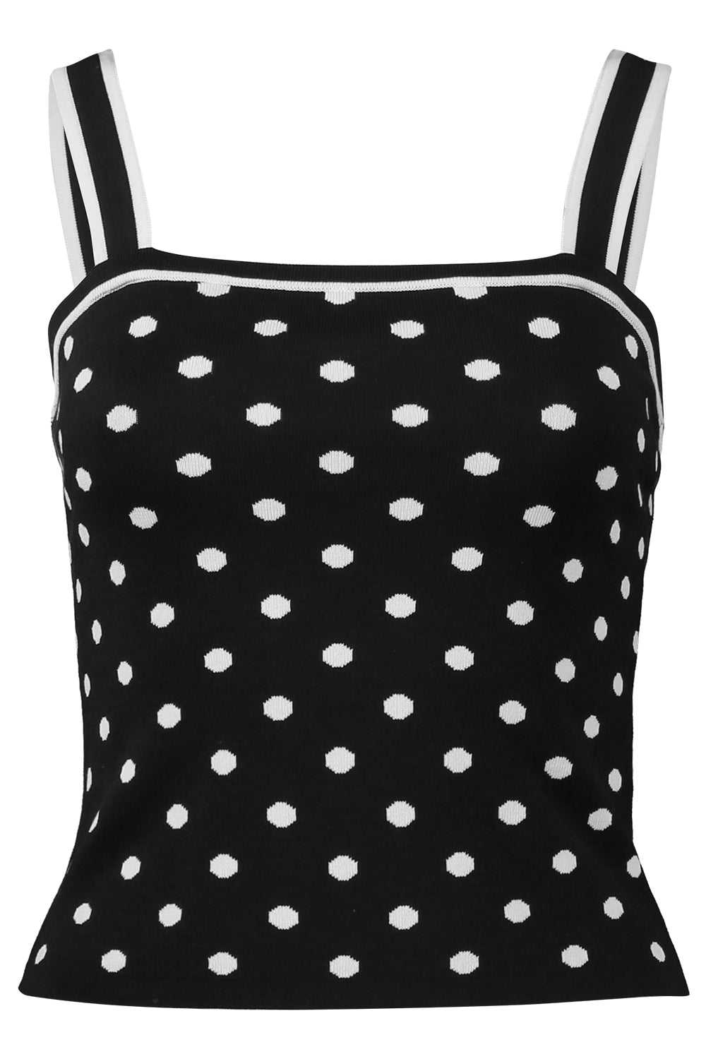 Avalon Knit Cami-POLKADOT-XS-CLOTHINGTOPTANK-TOCCIN