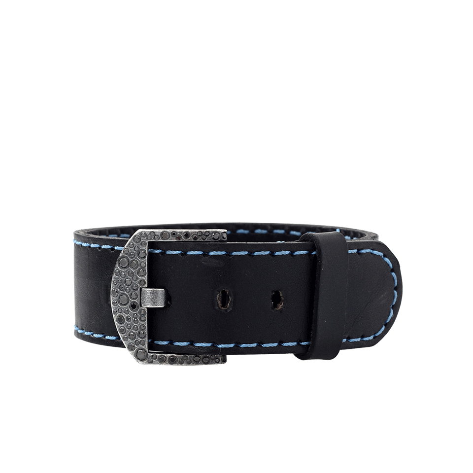 TODD REED-Black Diamond Buckle Bracelet-SILVER