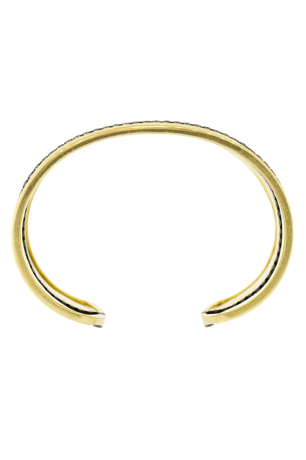 TODD REED-Diamond Line Wide Gold Cuff-YELLOW GOLD