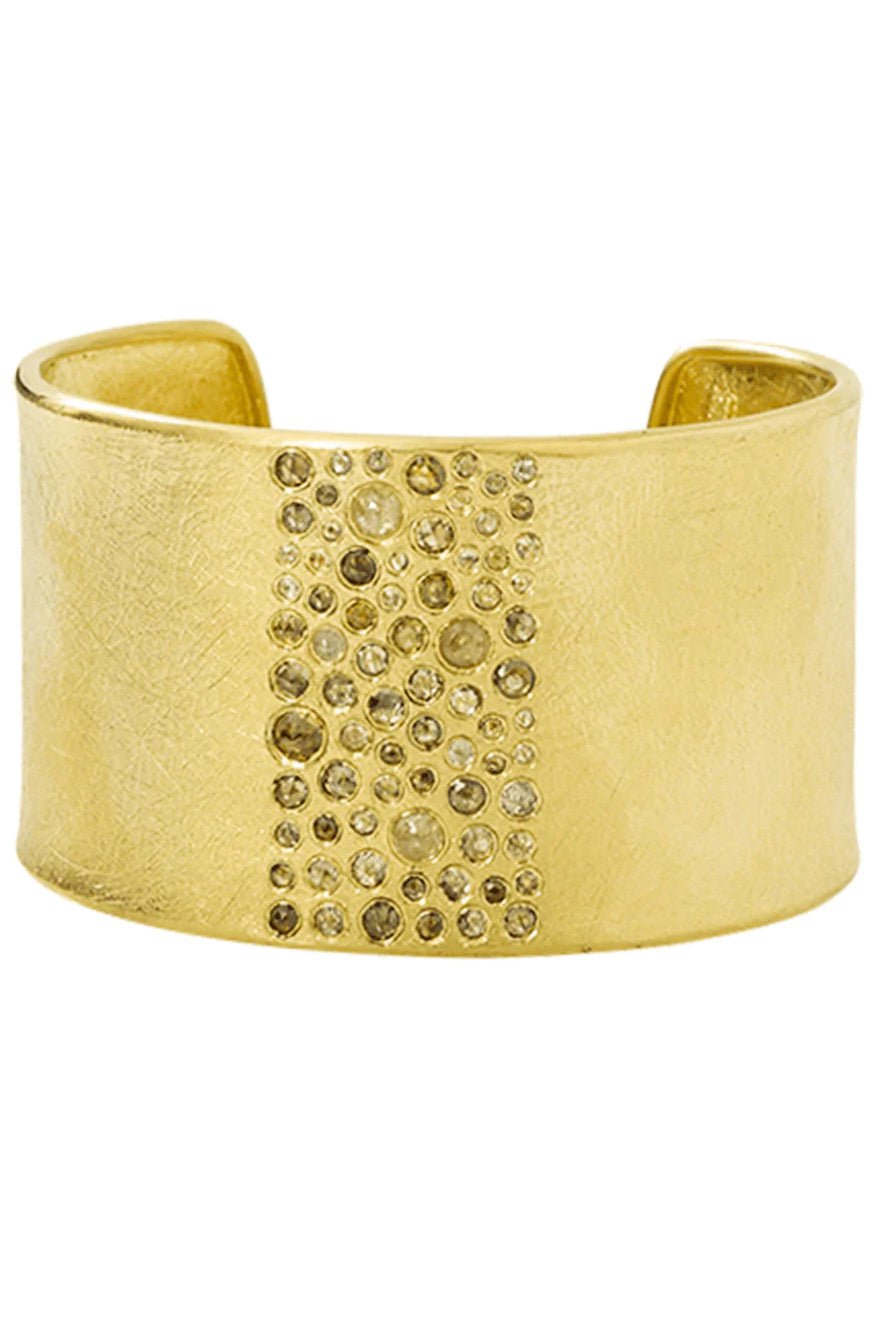 TODD REED-Natural Diamond Mix Cuff-YELLOW GOLD