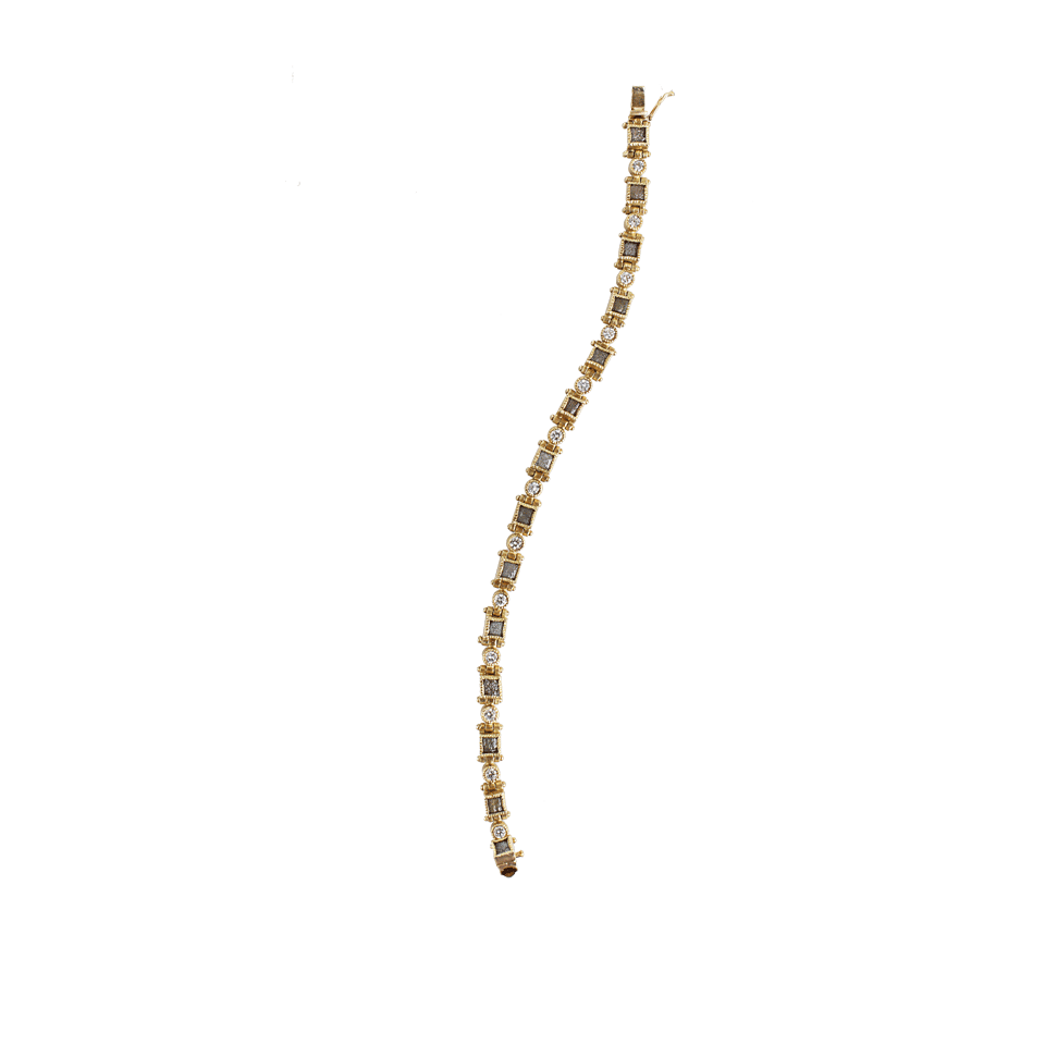TODD REED-Diamond Tennis Bracelet-YLW GOLD