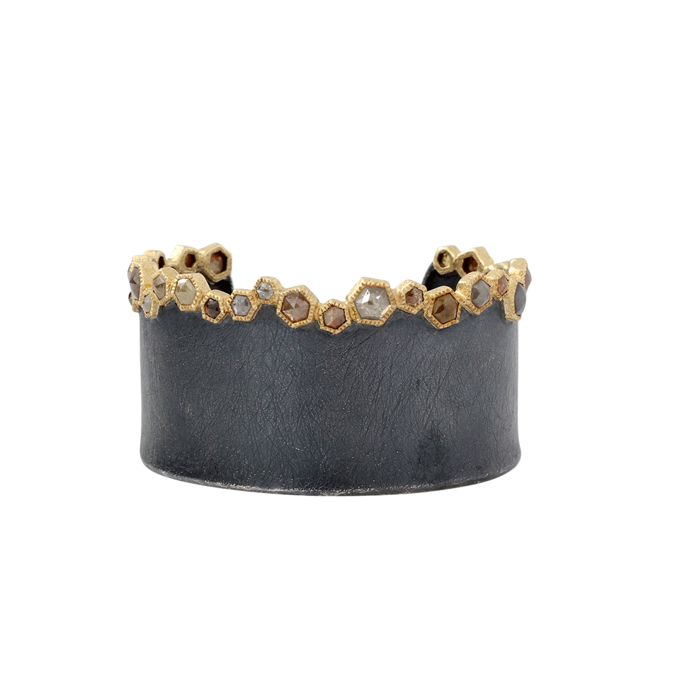 TODD REED-Fancy Diamond Edge Cuff-SILVER