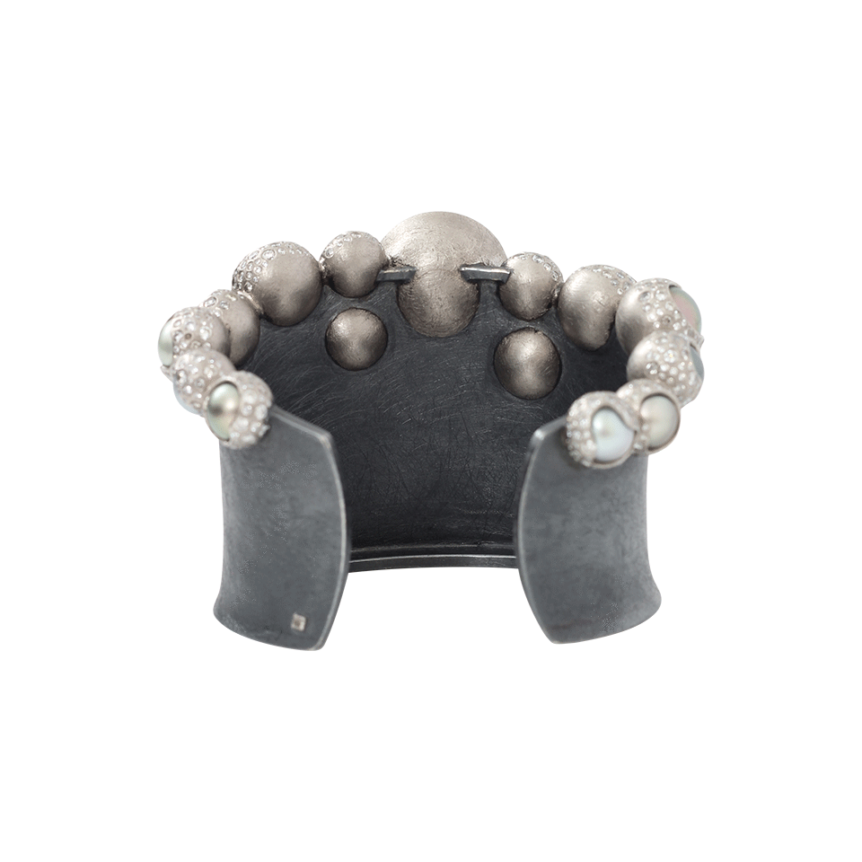 TODD REED-Garnet And Tahitian Pearl Cuff-SILVER