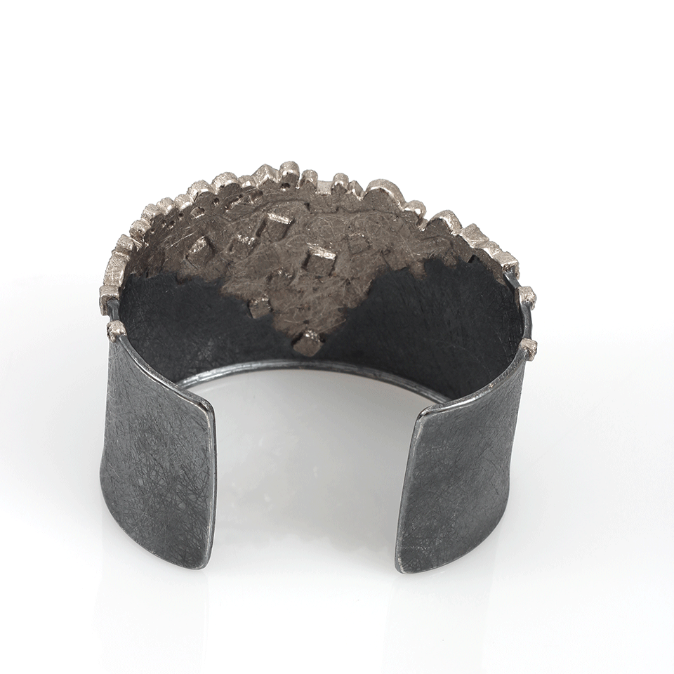 TODD REED-Palladium Diamond Cluster Cuff-SILVER