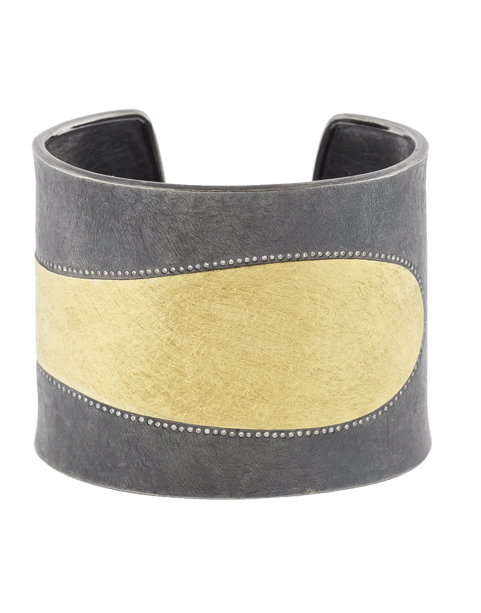 TODD REED-White Diamond Cuff Bracelet-YELLOW GOLD