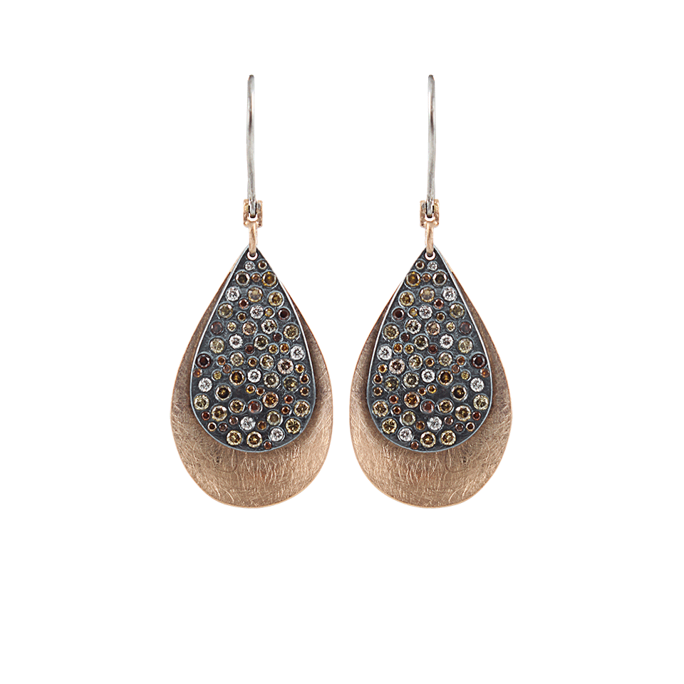 TODD REED-Autumn Brilliant Diamond Earrings-R GOLD