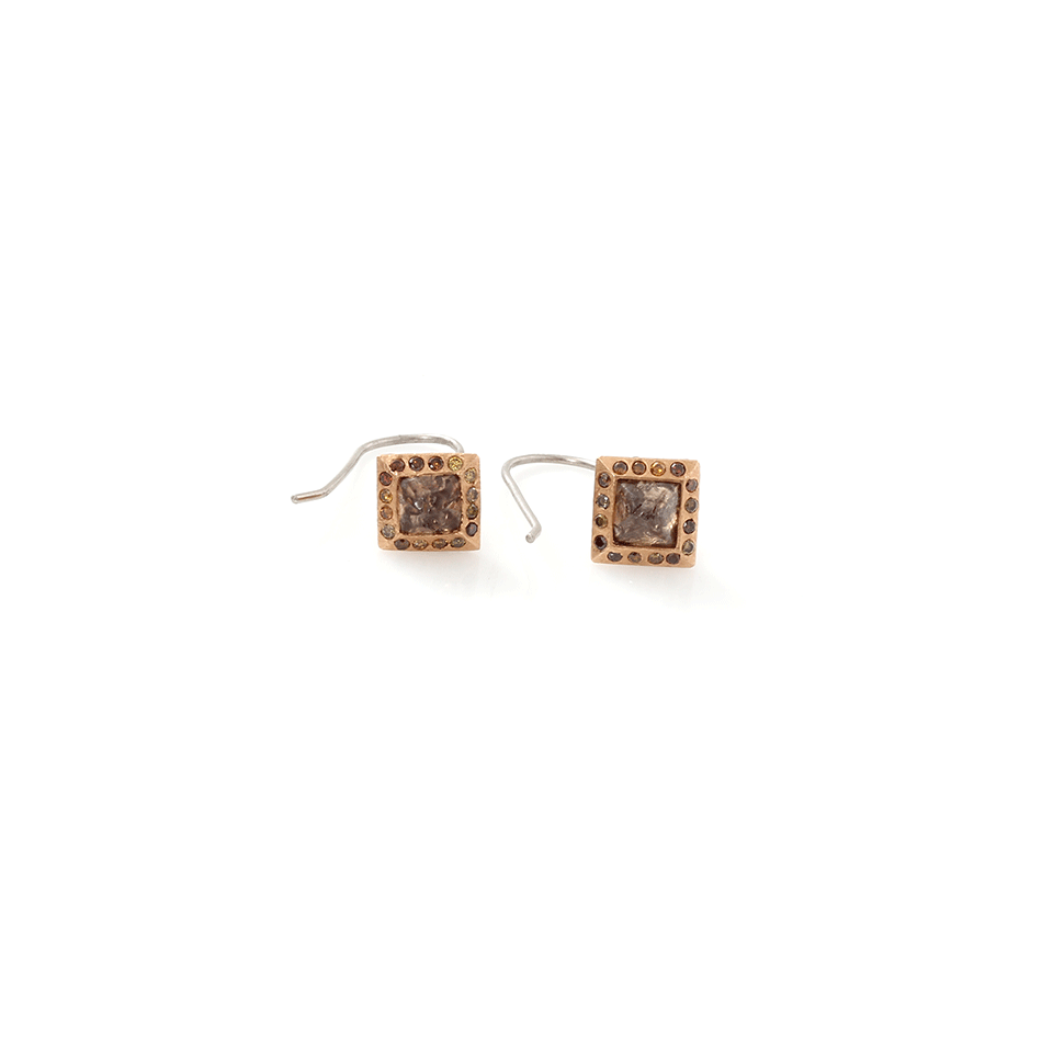 TODD REED-Autumn Drop Earrings-ROSE GOLD