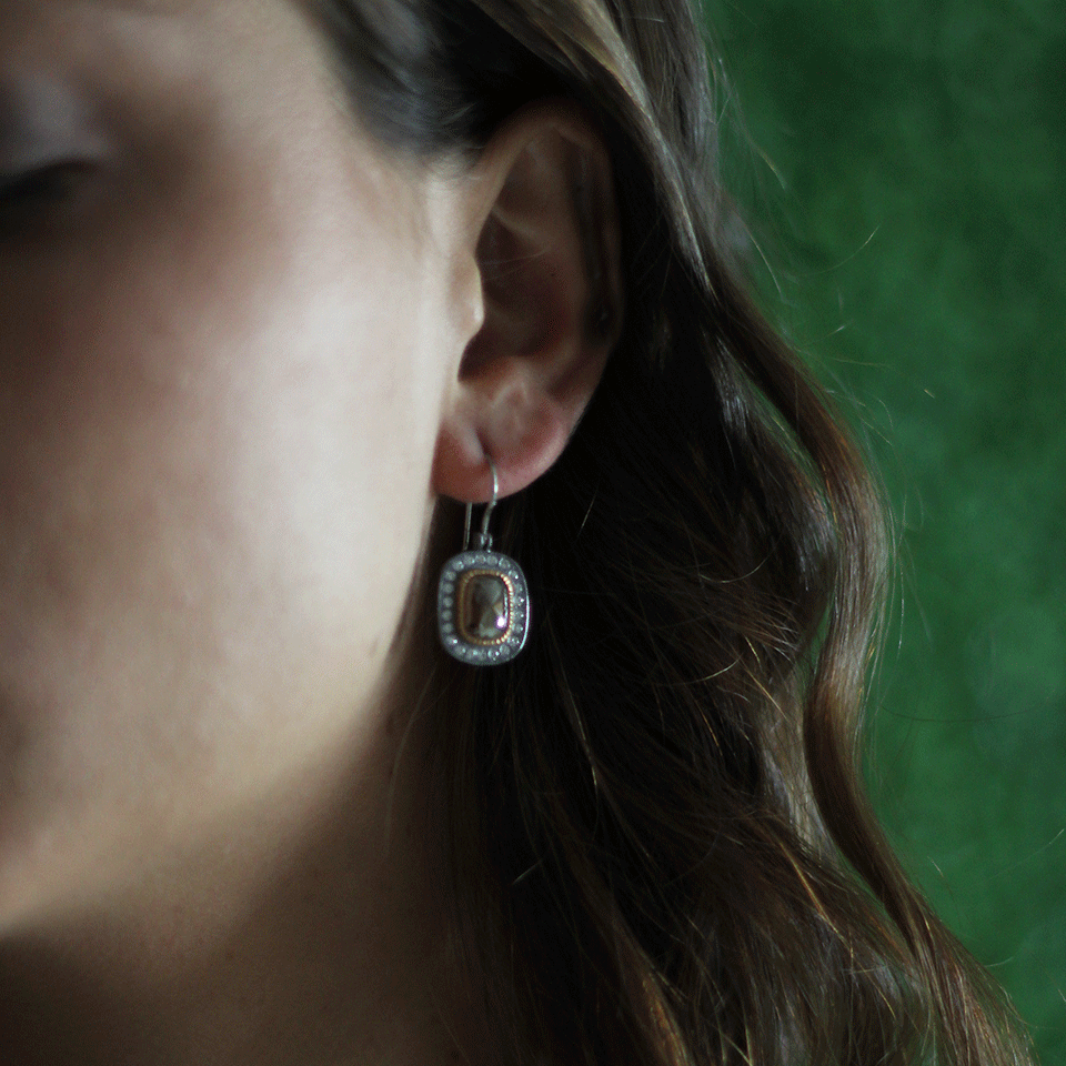 TODD REED-Fancy Diamond Drop Earrings-ROSE GOLD