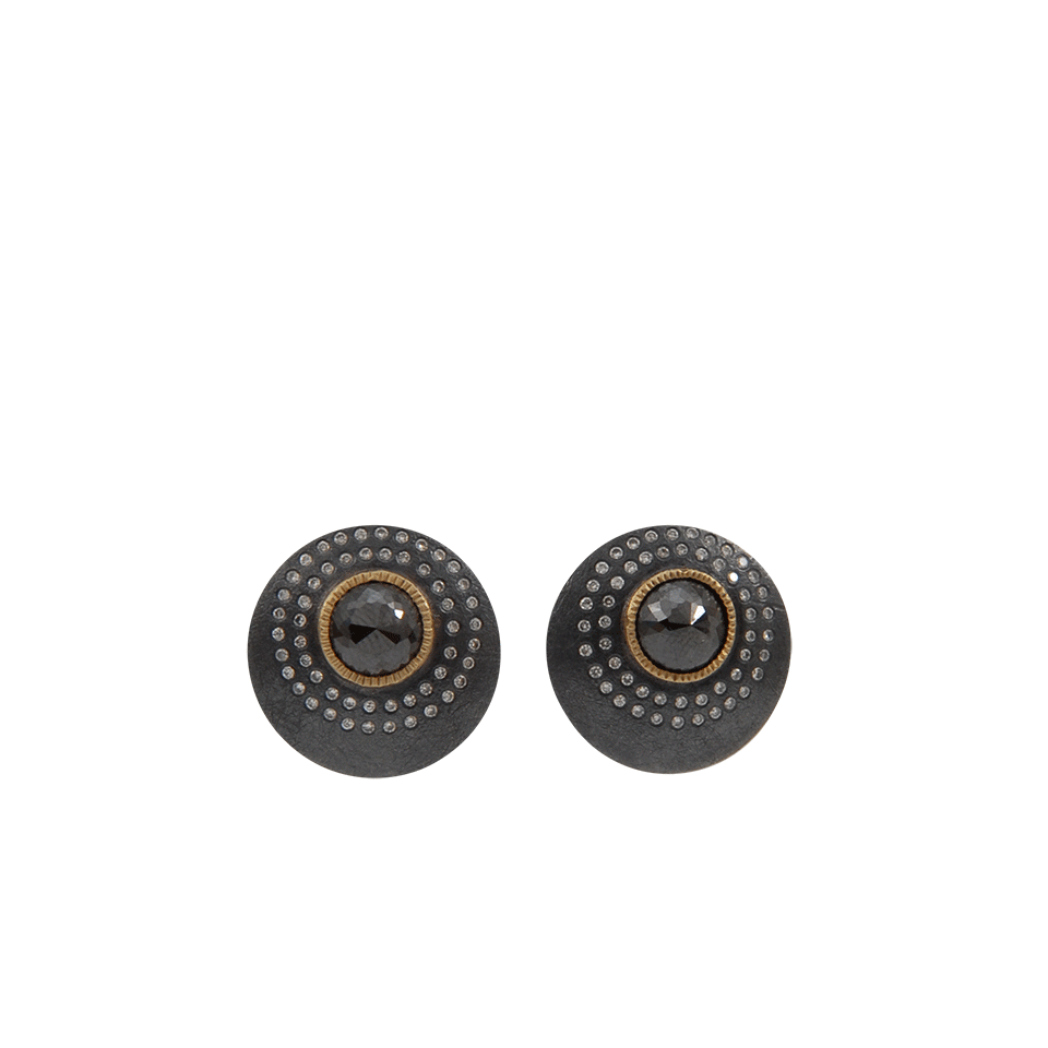 TODD REED-Diamond Stud Earrings-SILVER