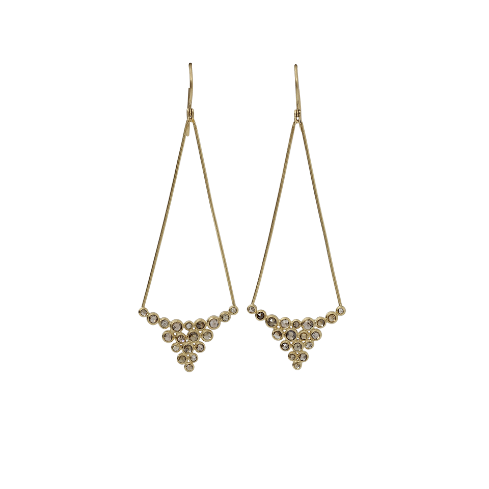 TODD REED-Brown Diamond Drop Earrings-YELLOW GOLD