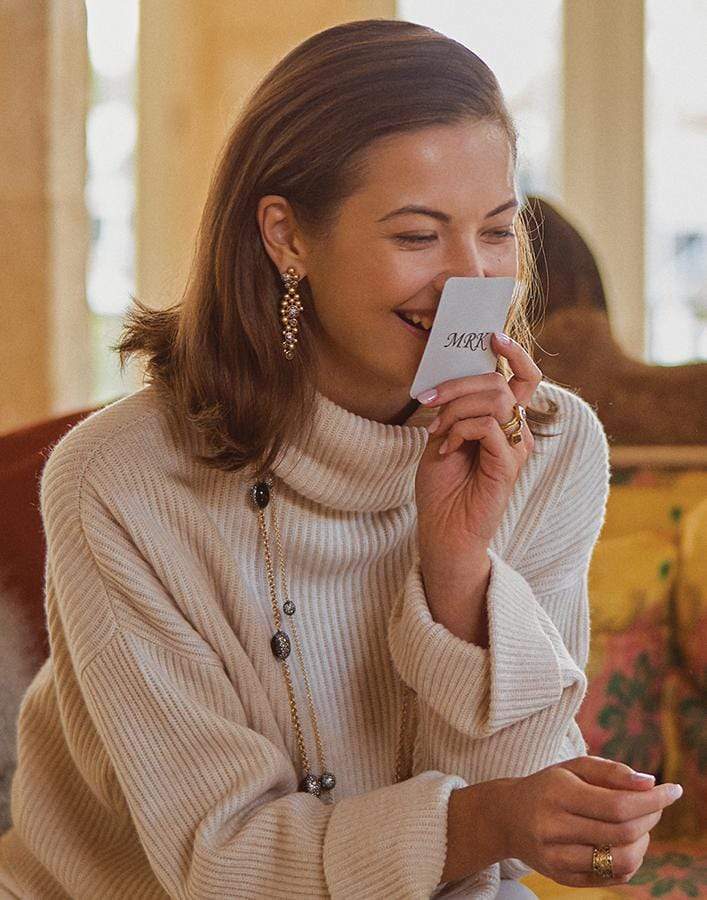 TODD REED-Cabochon Diamond Earrings-YELLOW GOLD