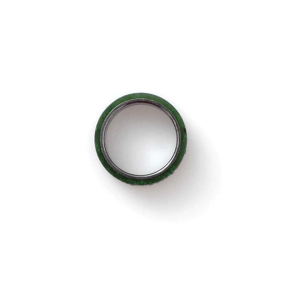 TODD REED-Green Jade Ring-SILVER