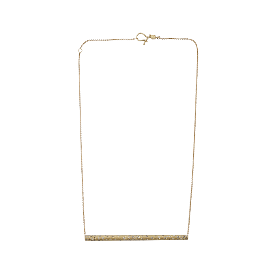 TODD REED-Diamond Bar Necklace-YELLOW GOLD