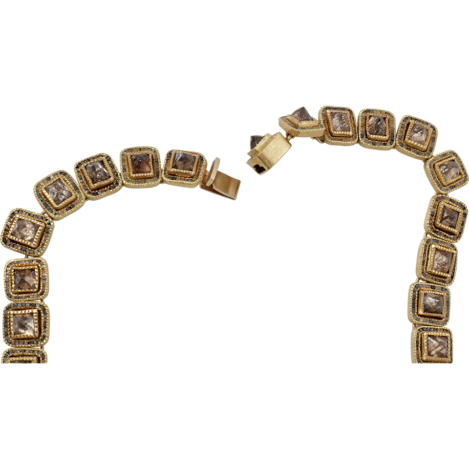 TODD REED-Diamond Octahedron Necklace-YELLOW GOLD