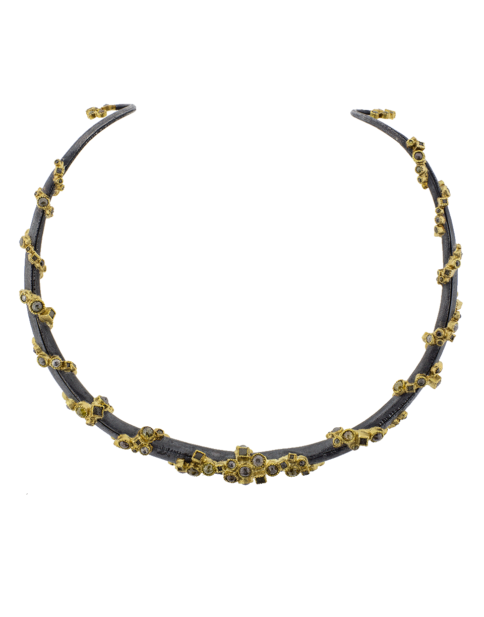 TODD REED-Diamond Wrap Collar Necklace-YELLOW GOLD