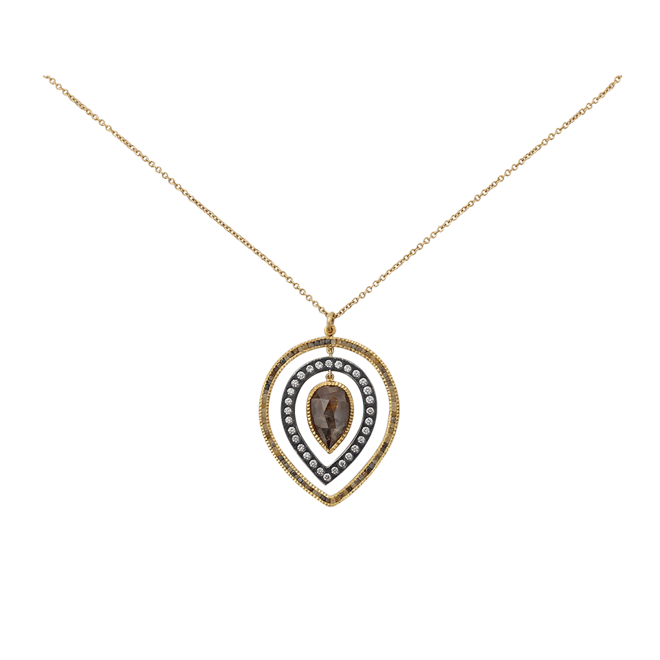 TODD REED-Fancy Red Diamond Necklace-YELLOW GOLD