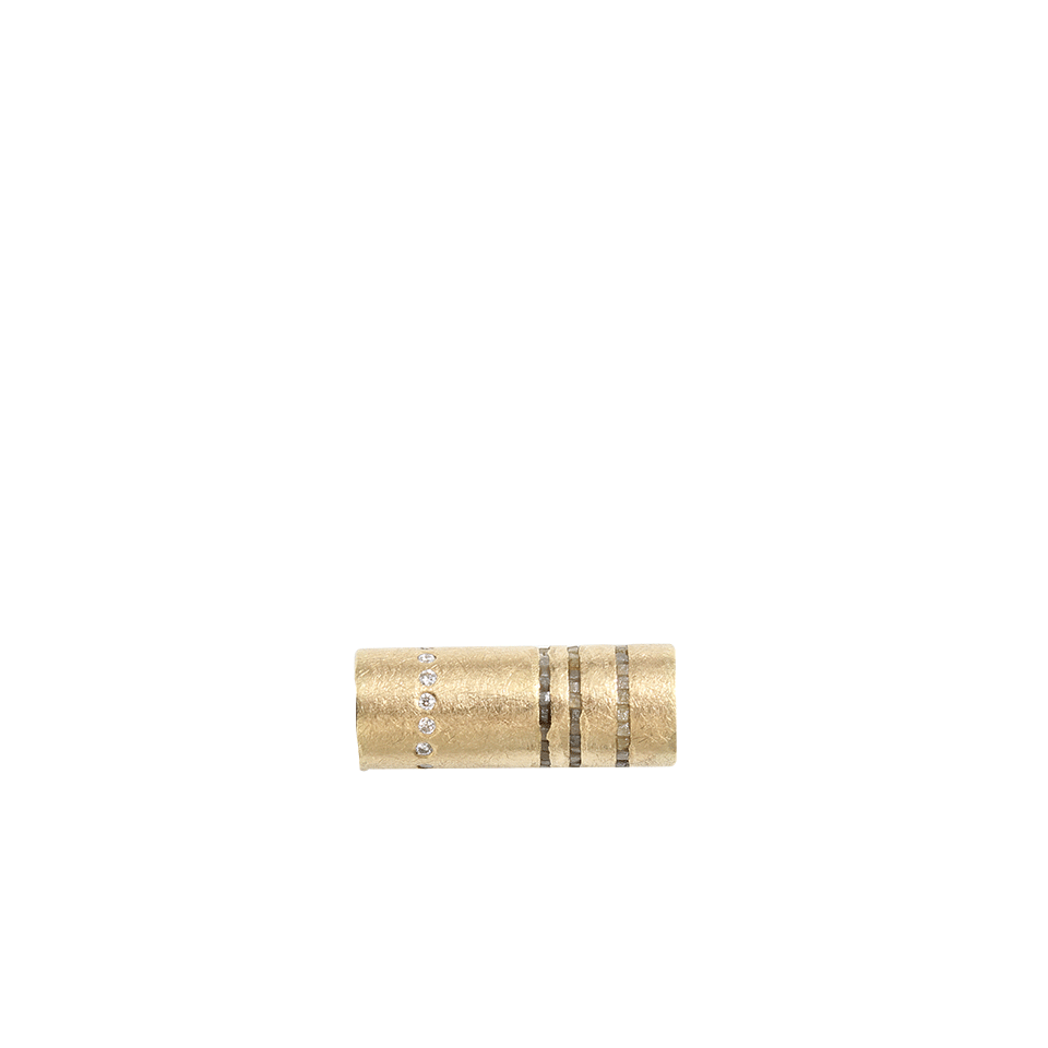 TODD REED-Diamond Tube Clasp-YELLOW GOLD