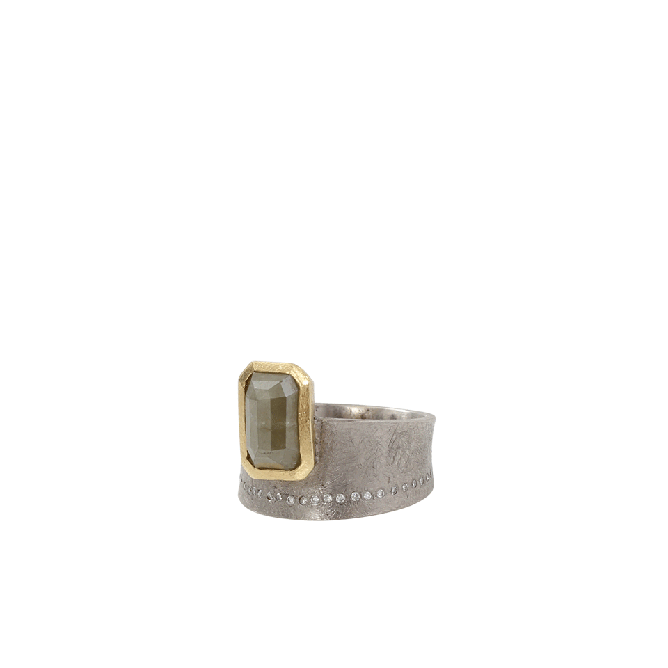 TODD REED-Yellow-Green Diamond Band-SILVER