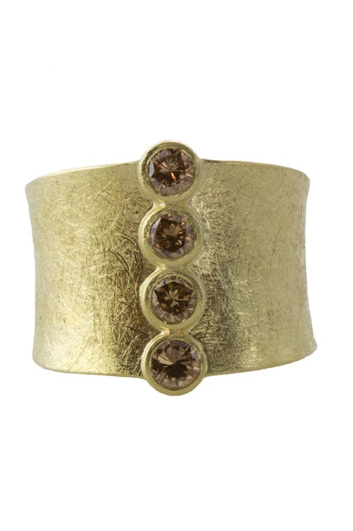TODD REED-Cognac Diamond Ring-YELLOW GOLD
