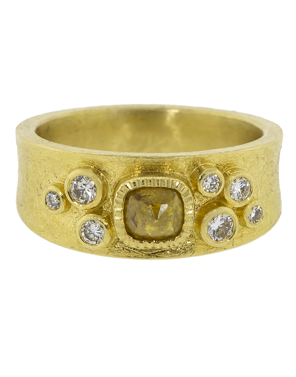 TODD REED-Natural Colored Fancy Diamond Ring-YELLOW GOLD