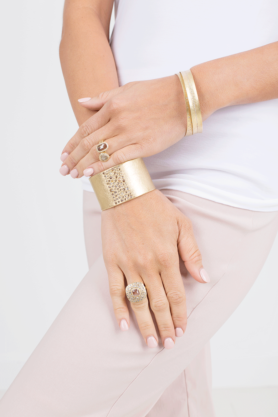 TODD REED-Brown Fancy Diamond Ring-YELLOW GOLD