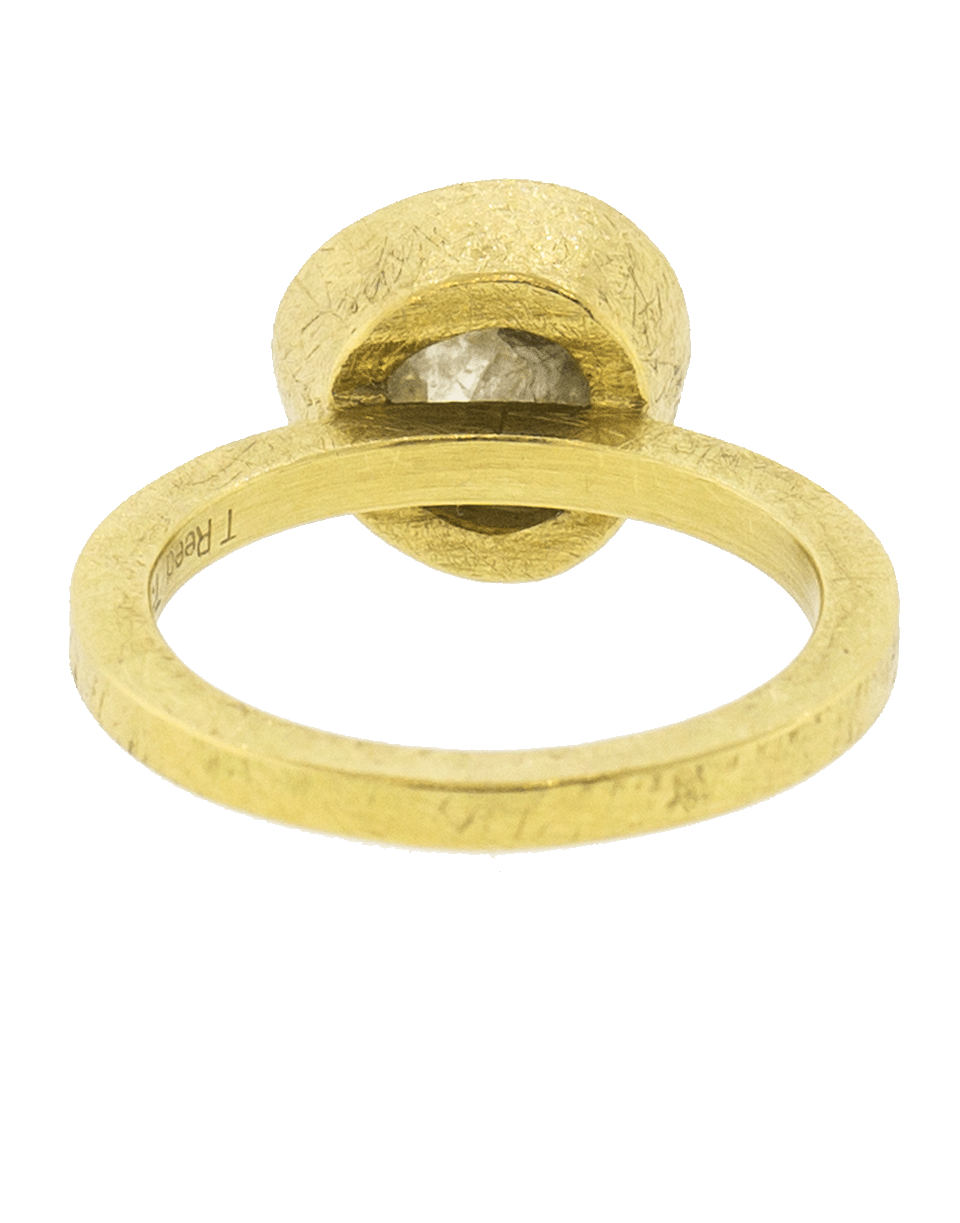 TODD REED-Fancy Cut Pear Shape Diamond Ring-YELLOW GOLD