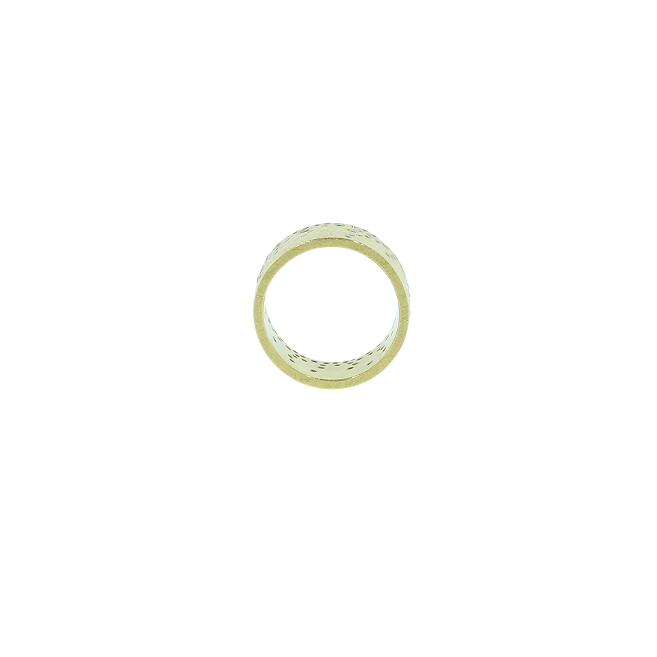 TODD REED-White Brilliant Diamond Sprinkle Wide Band-YELLOW GOLD