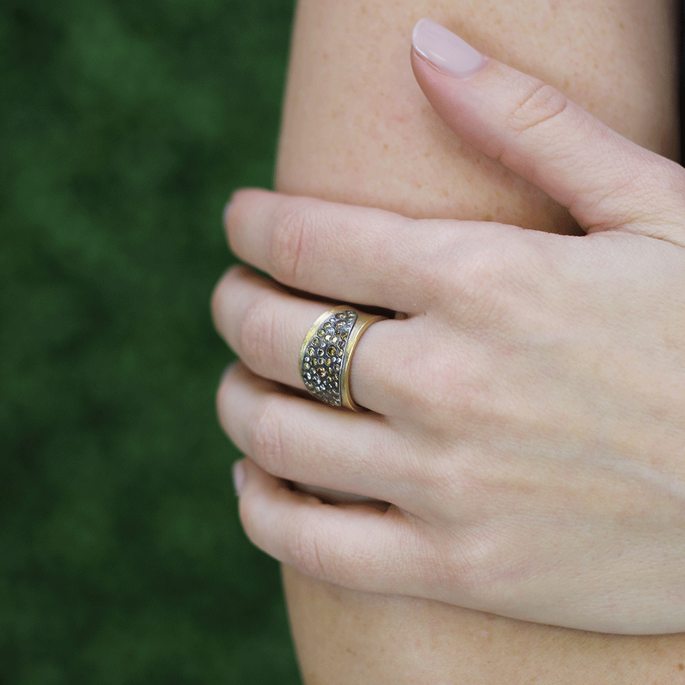 TODD REED-Autumn Diamond Mix Ring-YELLOW GOLD