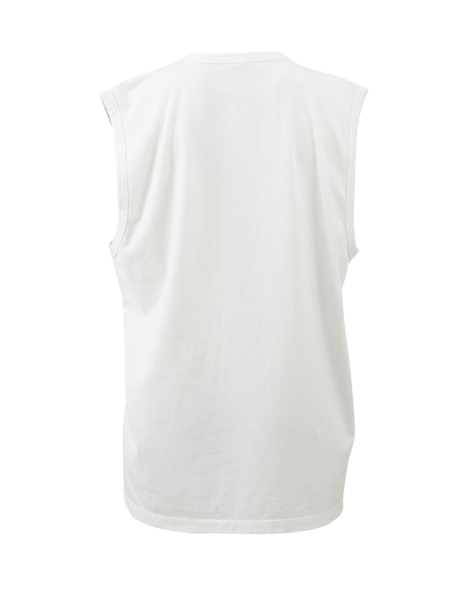 TOMAS MAIER-Screen Printed Stripe Tank-BLACK
