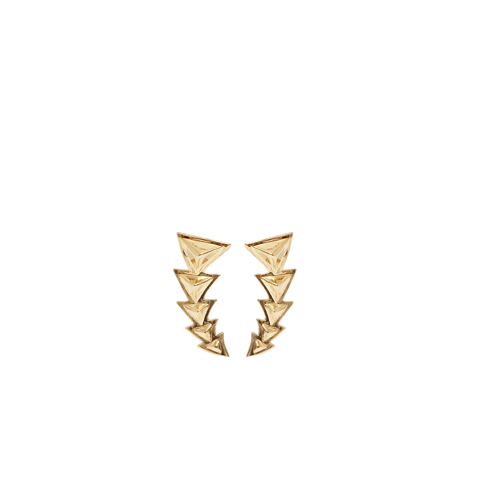 TOMTOM JEWELRY-Infinite Pyramid Earrings-GOLD