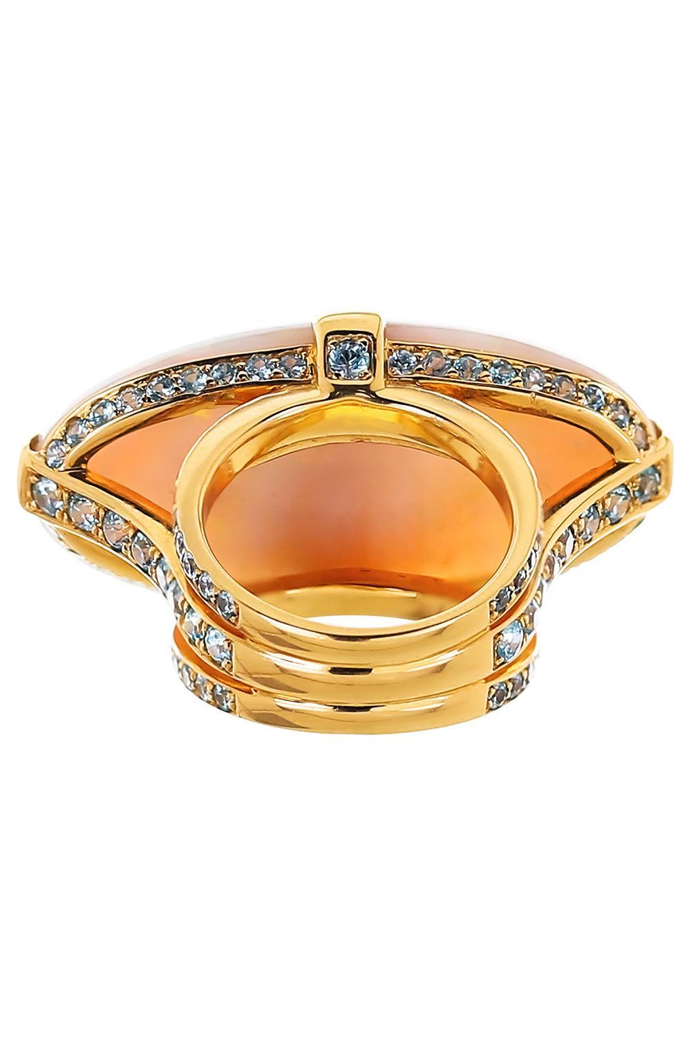 Opal Blue Ziron Ring-YELLOW GOLD-7-JEWELRYFINE JEWELRING-TONY DUQUETTE