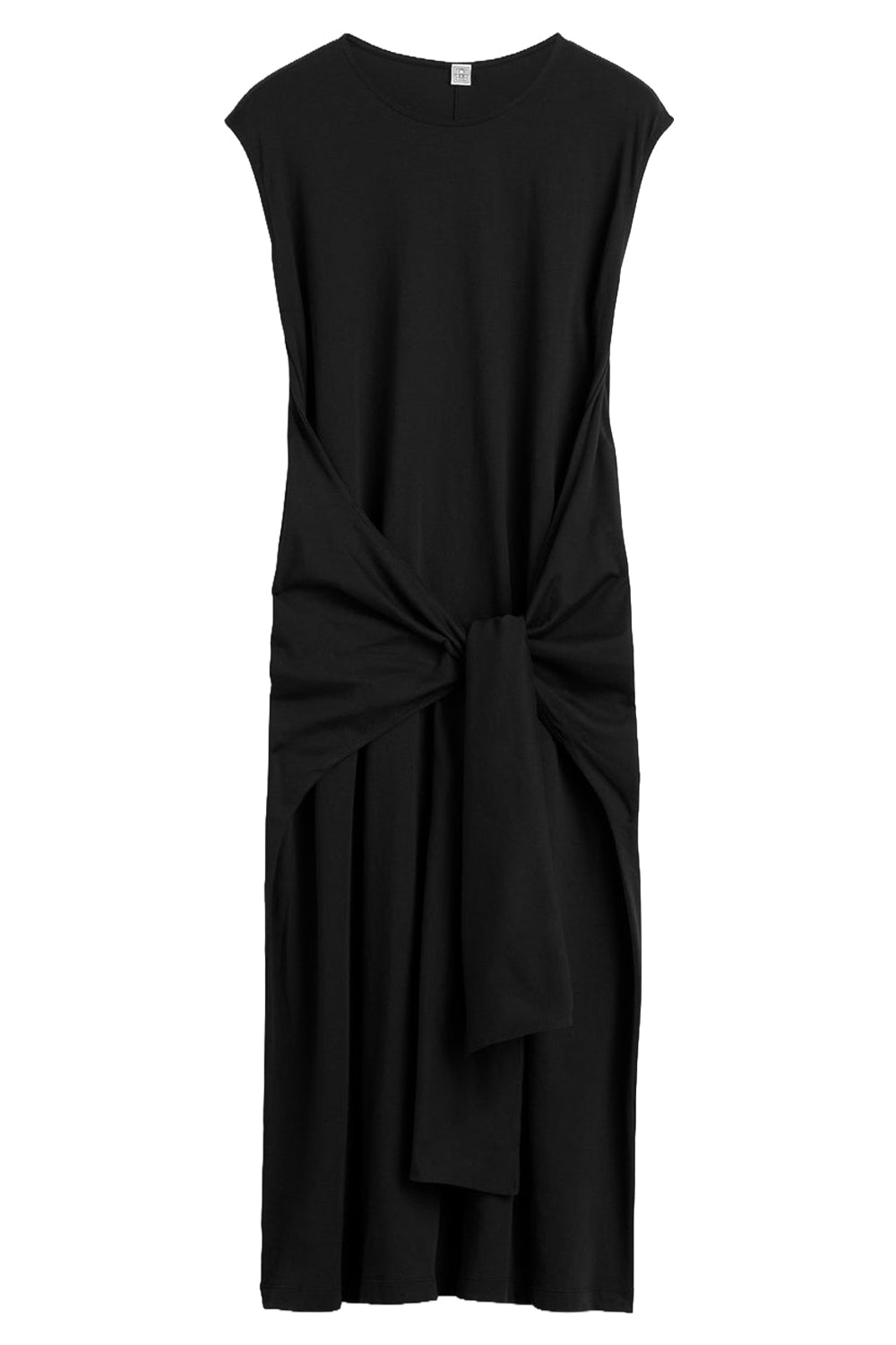 Tie-Waist Dress - Black-BLACK-XS-CLOTHINGDRESSCASUAL-TOTEME